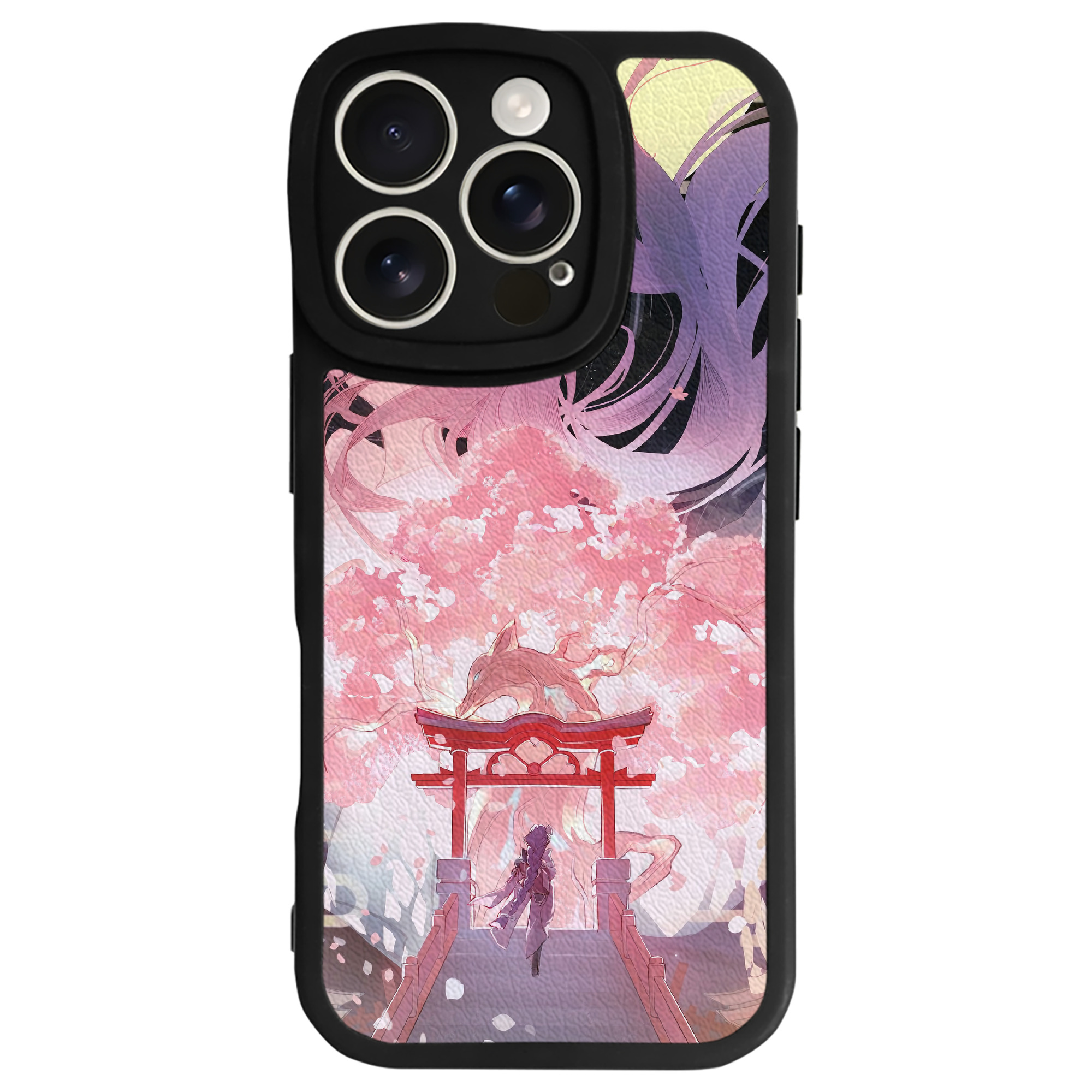 げんし神 genshin 【iPhone 16シリーズ対応】シリコンスマホケース（レザー調） 材質：シリコン